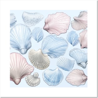 Sandy seashells Posters and Art